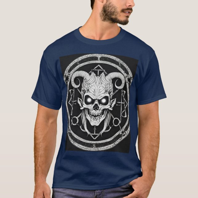 Camiseta Título: "Nightmare Devil Horror T-Shirt" (Frente)