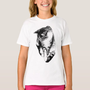 Camiseta Título: Olhando para Baixo Tee Monocromático do Ga