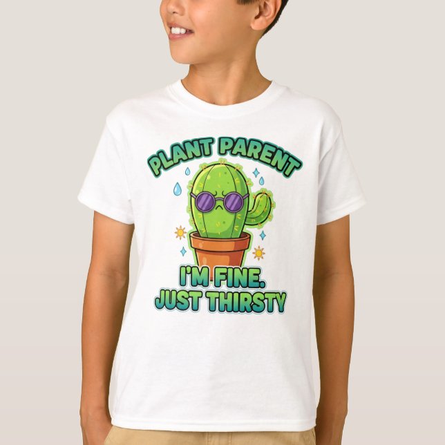 Camiseta Título: Pai de Planta de Cactus Engraçado  (Frente)