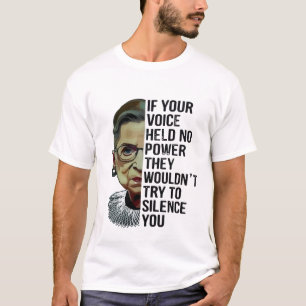 Camiseta Título: Se Sua Voz Não Teve Poder Citação Feminist