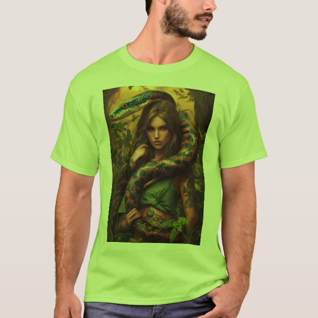 Camiseta Título: "Serpentine Harmony Earth Tee" (Frente)