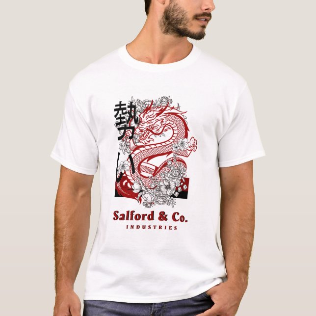 Camiseta Título: "Whimsical Dragon Sonha T-Shirt" (Frente)