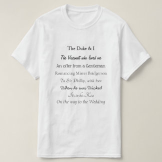 Camiseta Títulos de livro Bridgerton
