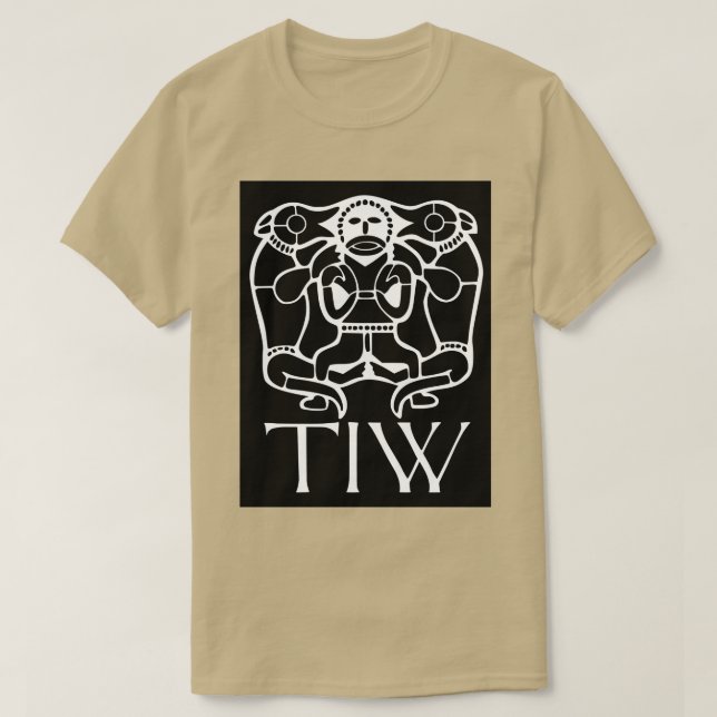 Camiseta Tiw Anglo Saxon Deus da Guerra (Frente do Design)