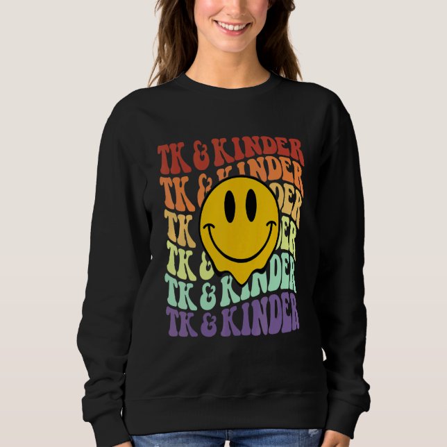 Camiseta TK and Kinder retro smile face Back To School kind (Frente)