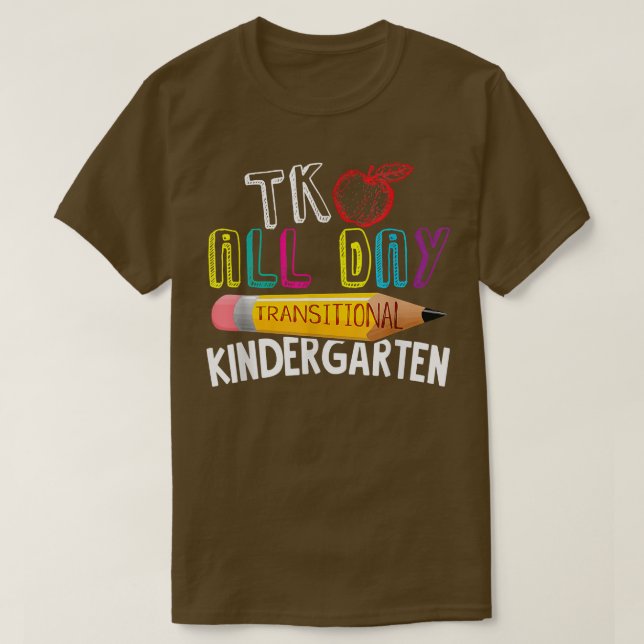 Camiseta TK O Dia Transitório Do Jardim De Infância De Volt (Frente do Design)
