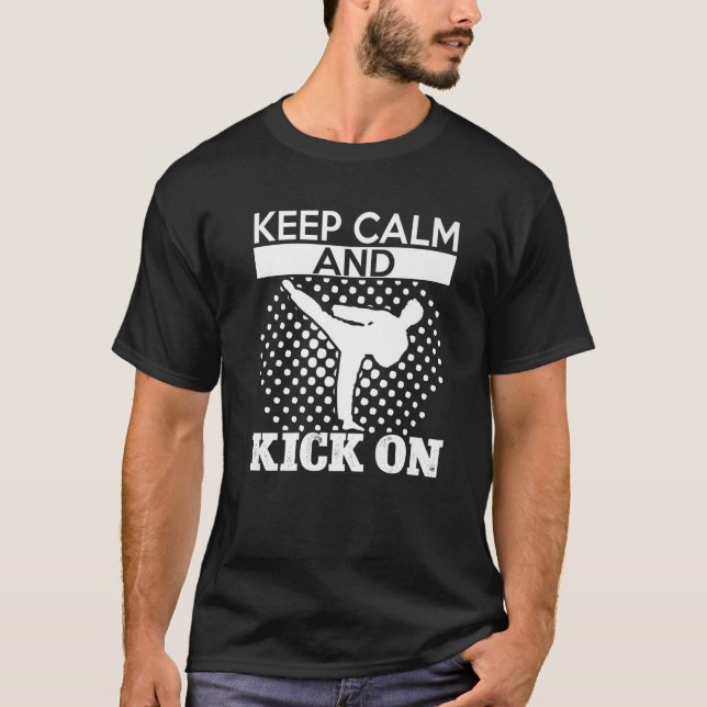 Camiseta TKD Artes marciais coreanas Tae Kwon Do Fighter Ke (Frente)