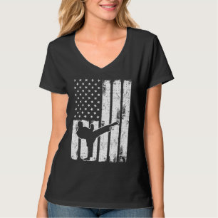 Camiseta TKD US Bandeira Americana Vintage Esportes Taek Pa