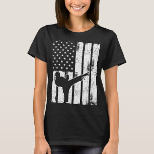 Camiseta TKD US Vintage American Flag Sports Patriotic Taek