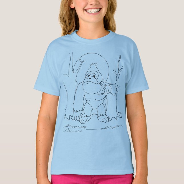 Camiseta TLM:Gary, a Camisa-T Gorrilla (Transparente) (Frente)