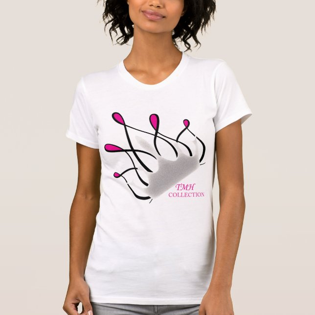 Camiseta TMH COLLECTION - Rainha feminina Tee_ rosa (Frente)