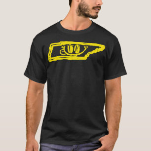 Camiseta TN Eyes Tennessee Grunge sorrindo rosto preto