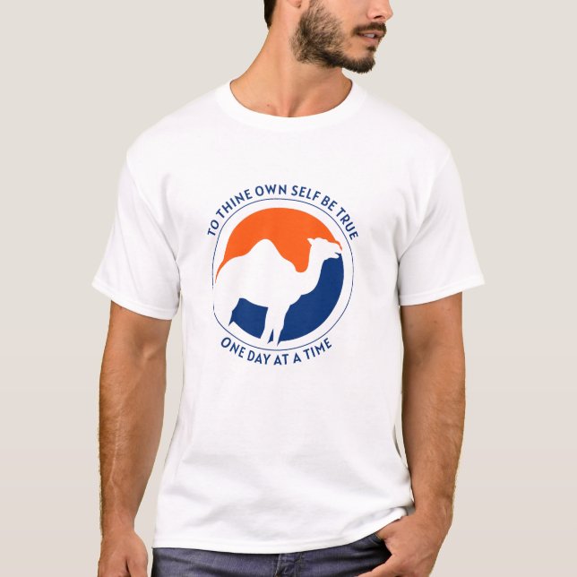 Camiseta To Thine Own Self Be True - Azul/Laranja (Frente)
