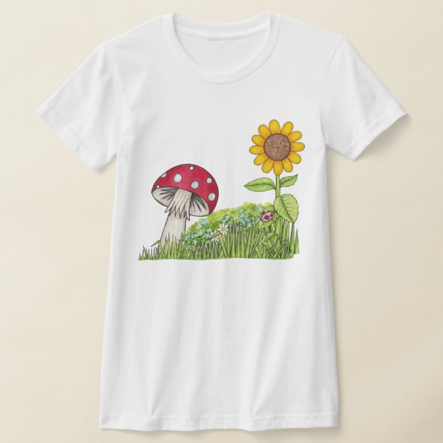 Camiseta Toadstool e Sunflower-Shirt (Postura )