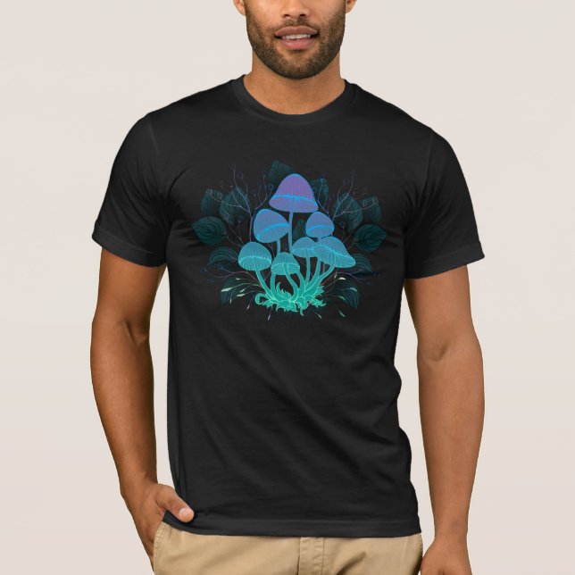 Camiseta Toadstools em arbustos (Frente)