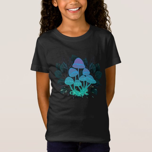 Camiseta Toadstools em arbustos (Frente)