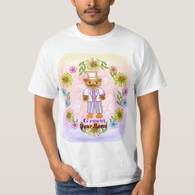Camiseta Toalete de Gato Floral  (Frente)