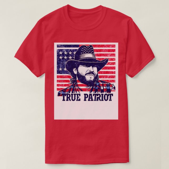 Camiseta Toby Keith True Patriot TShirt (Frente do Design)