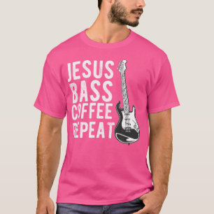 Camiseta Toca Baixo Gospel Cristão Adora Jesus Baixista