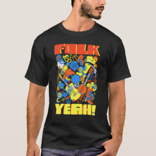 Camiseta Toca Banjo Violão Folk Yeah