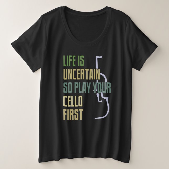 Camiseta Toca Cello Estilo Retro (Frente do Design)