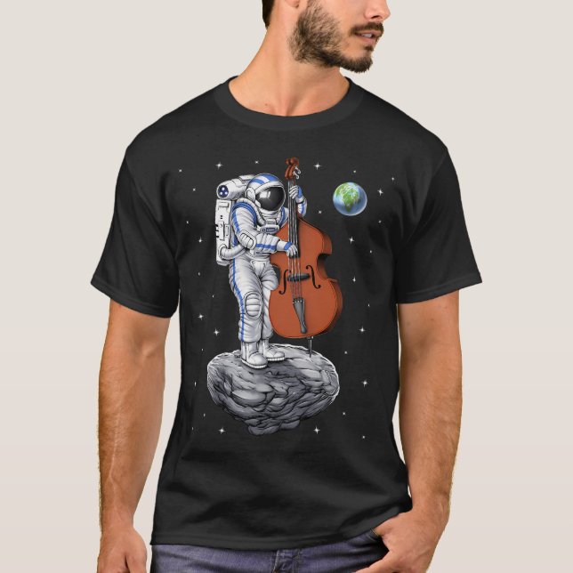 Camiseta Toca Contrabaixo Astronauta (Frente)