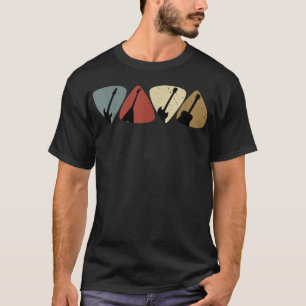 Camiseta Toca-Discos de Dedo de Guitarra Vintage Retro Guit