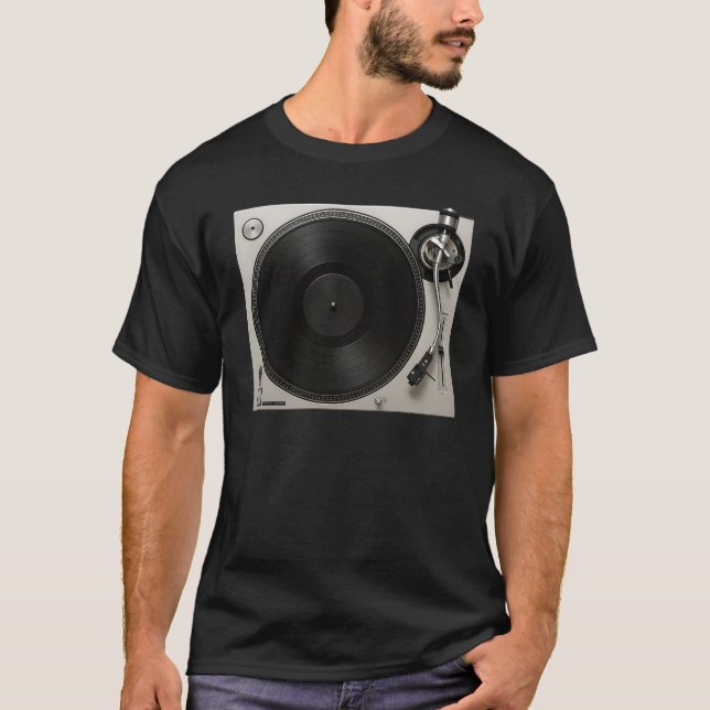 Camiseta Toca Discos Gramofone Vinil Gira-discos (Frente)