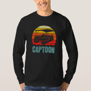 Camiseta Toca do barco Captoon Pontoon Tritoon Capitão do b
