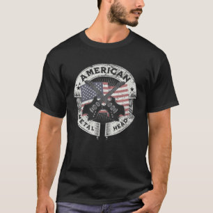 Camiseta Toca guitarra de música heavy metal americano