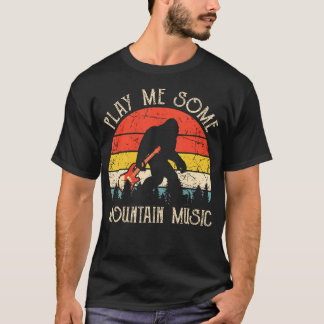 Camiseta Toca-me alguma Música de Montanha Violão Bigfoot E