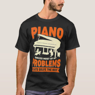 Camiseta Toca piano para um gato