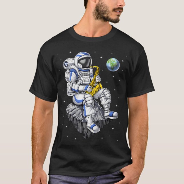 Camiseta Toca Saxofone Astronauta (Frente)