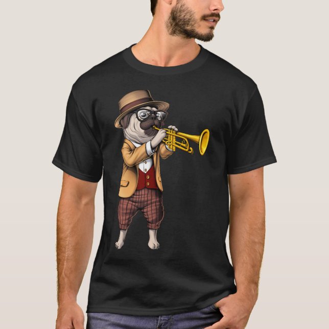 Camiseta Toca Trombeta Pug (Frente)
