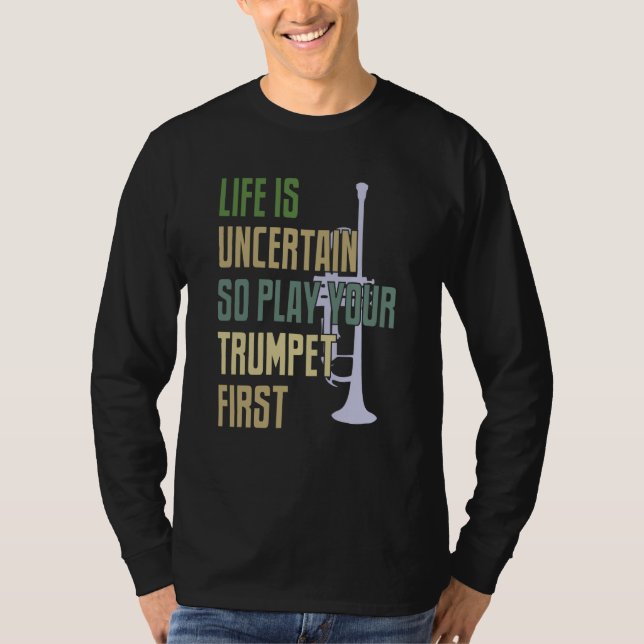 Camiseta Toca Trompete Estilo Retro (Frente)