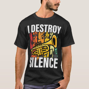 Camiseta Toca-Trompete I Destruo Silêncio Trompete Reto