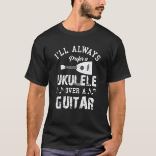 Camiseta Toca Ukulele Guitarrista Tocador de Música Havaian