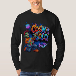 Camiseta Toca Violão Alien Solo Cósmico Arte de Música Espa