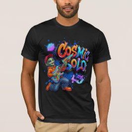 Camiseta Toca violão alienígena solo cósmico arte musical e