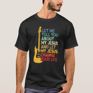 Camiseta Toca Violão Bíblia Cristã Deixe-me Falar Sobre