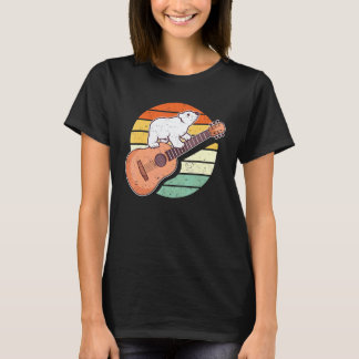 Camiseta Toca Violão do Urso Polar Guitarrista