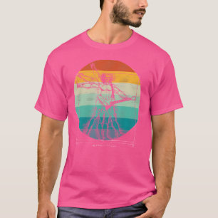 Camiseta Toca violão engraçado Homem Vitruviano Da Vinci Mú