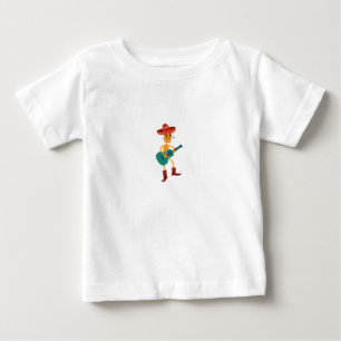 Camiseta Toca violão esqueleto festivo