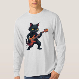 Camiseta Toca Violão Gato Preto