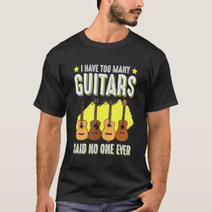 Camiseta Toca Violão Muitas Guitarras Piada Música