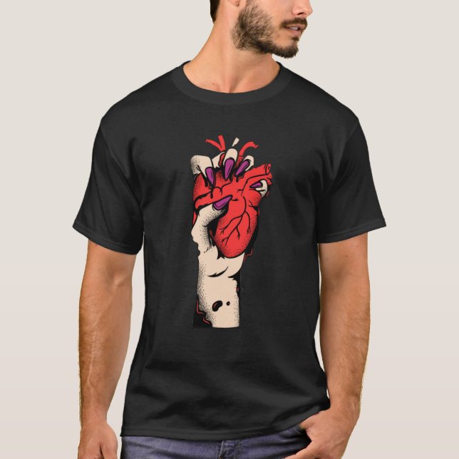 Camiseta Tocado por Love Heart Impressão Tee (Frente)