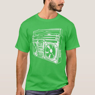 Camiseta Tocador de Boombox 80 s 90 s Hip Hop Rap Clássico