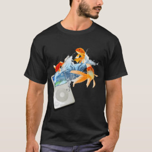 Camiseta Tocador de MP3 Frutiger Aero Peixe Y2K