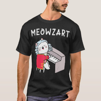 Camiseta Tocador de Piano Meowzart Pianista Música Clássica