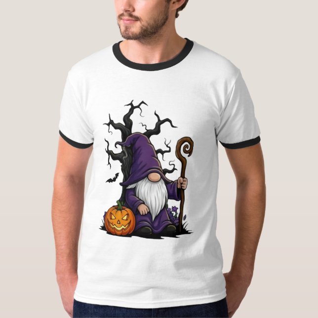 Camiseta Tocador de Sino de Gnomo de Halloween (Frente)